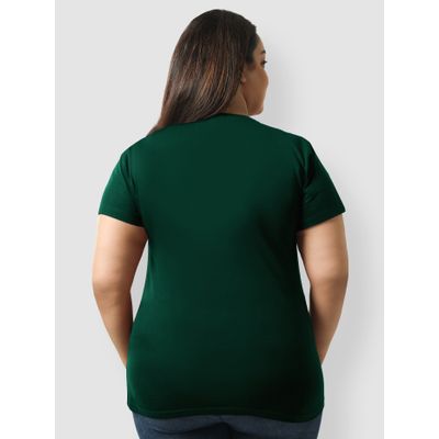 Plain Bottle Green Women's Plus Size T-shirt Plain Bottle Green plus size tops for women