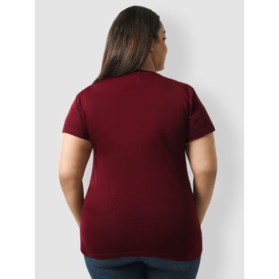 Plain Burgundy Womens Plus Size T-Shirt Plain Burgundy Womens Plus Size T-Shirt
