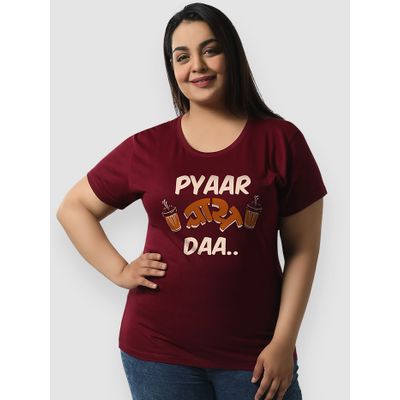Pyar Chai Daa Plus Size Women T-shirt