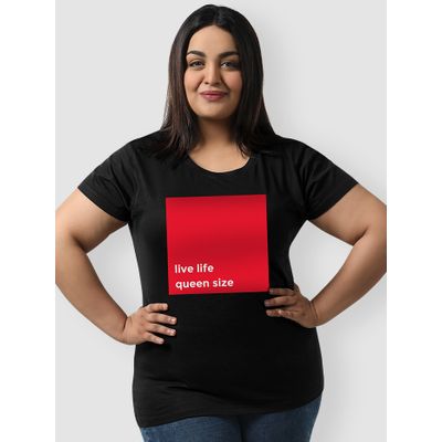 Queen Life Women Plus Size T-shirt Queen Life plus size tops for women Online in India
