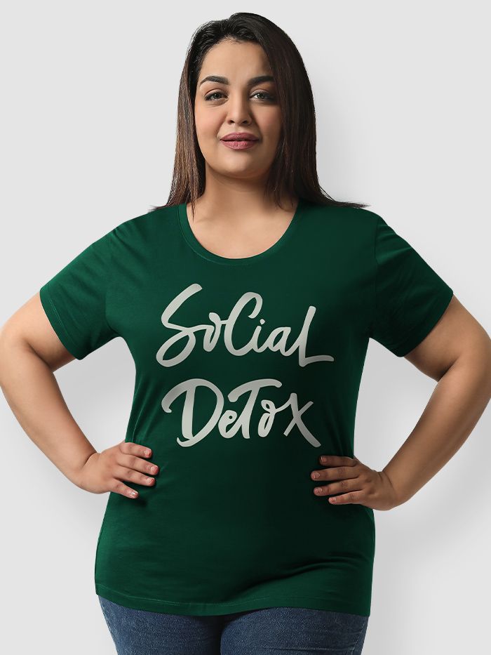 Social Detox Plus Size Women T-shirt