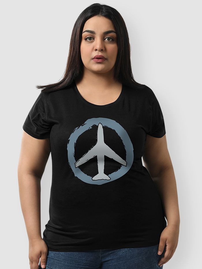 Buy Travel Peace Women Plus Size T-shirt Online in India -Beyoung