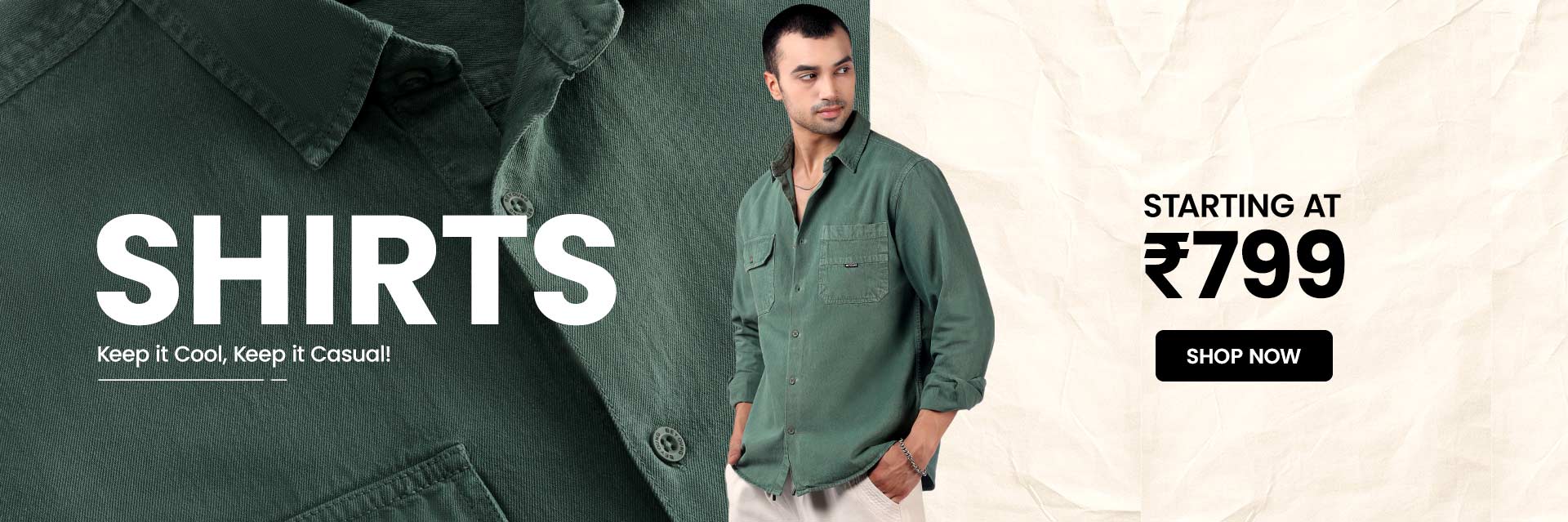 shop mens shirts online at Beyoung