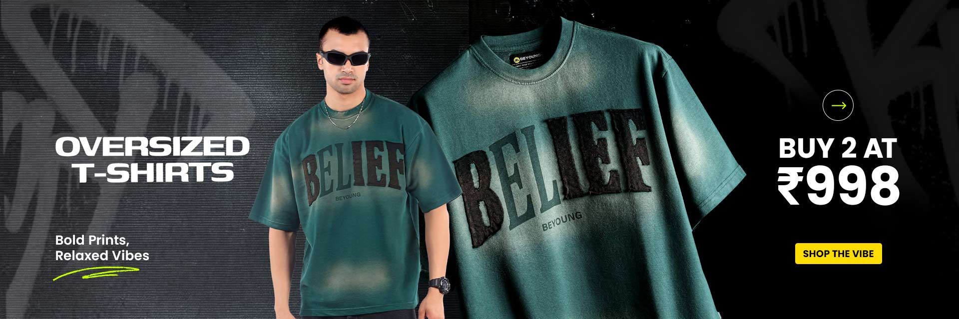 Oversized T-shirts for Men - Shop trendy oversized t-shirts online at low prices at