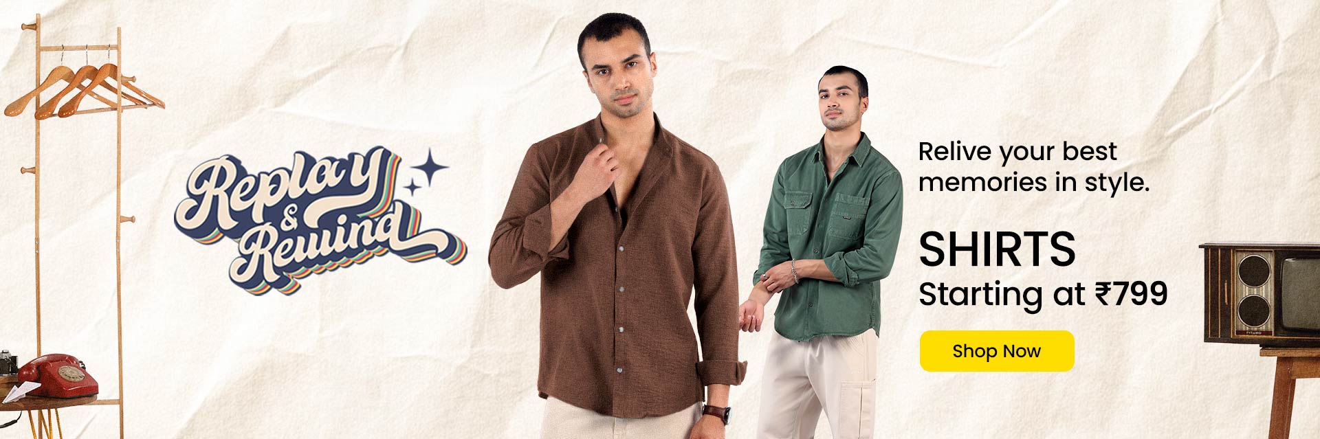 shop mens shirts online at Beyoung