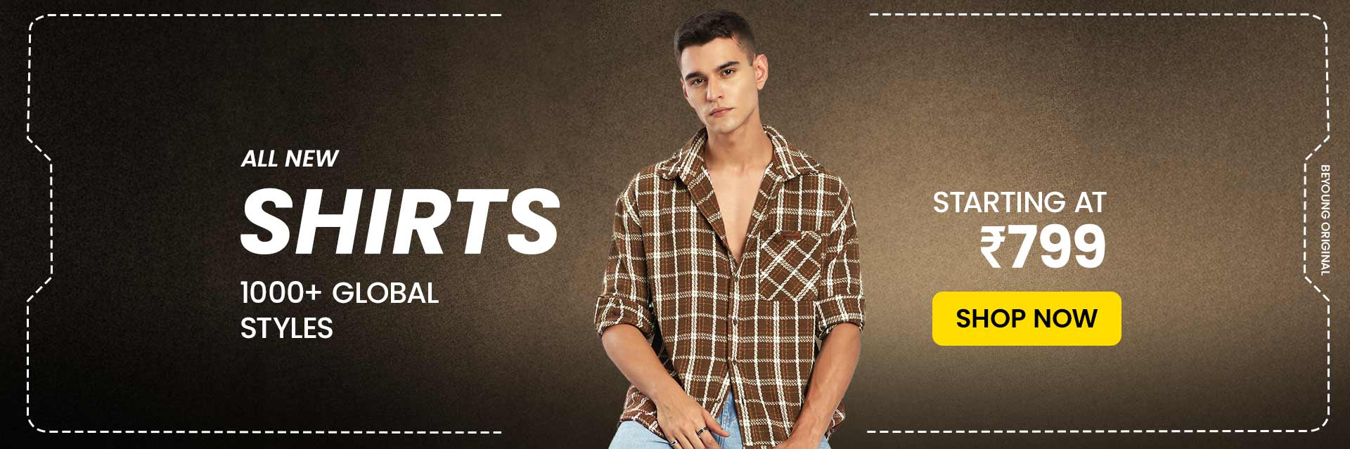 shop mens shirts online at Beyoung