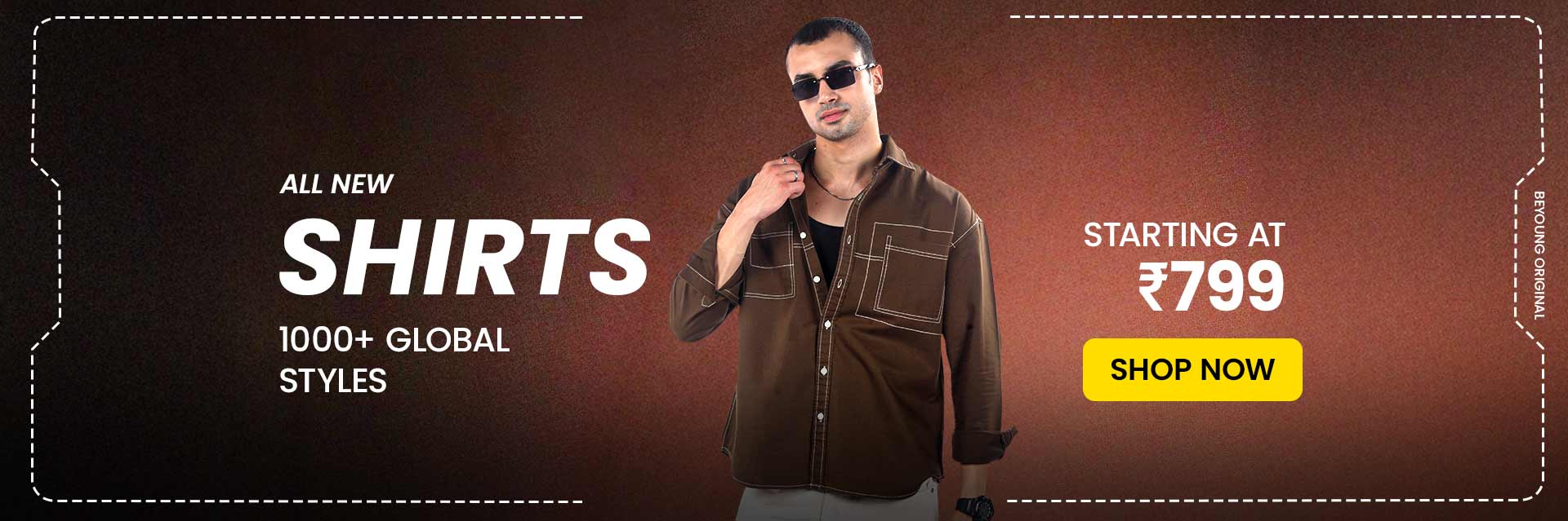shop mens shirts online at Beyoung