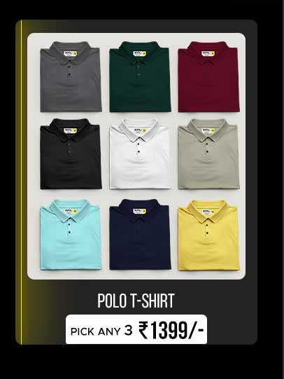 Pick Any 3 POLO T Shirt Combo 1399