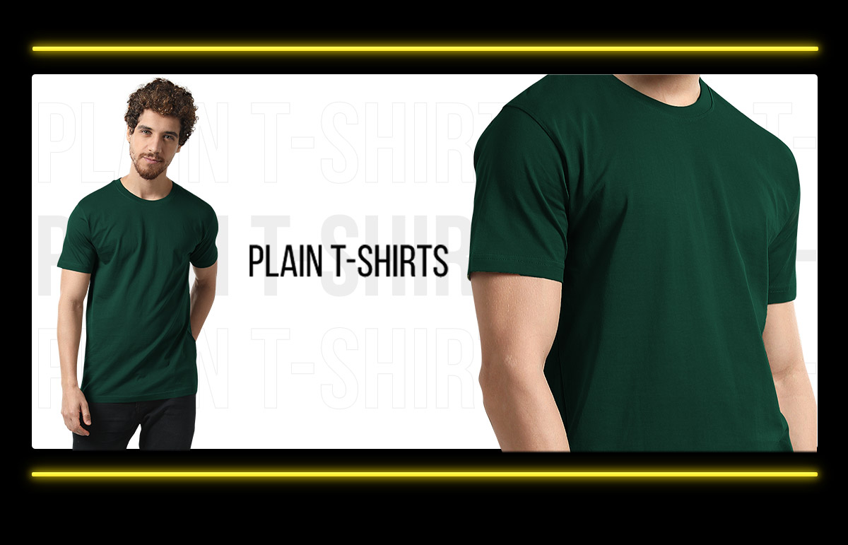 Plain t shirts-bottel green