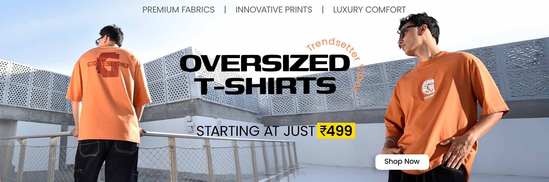 Oversized T-shirts for Men - Shop trendy oversized t-shirts online at low prices at