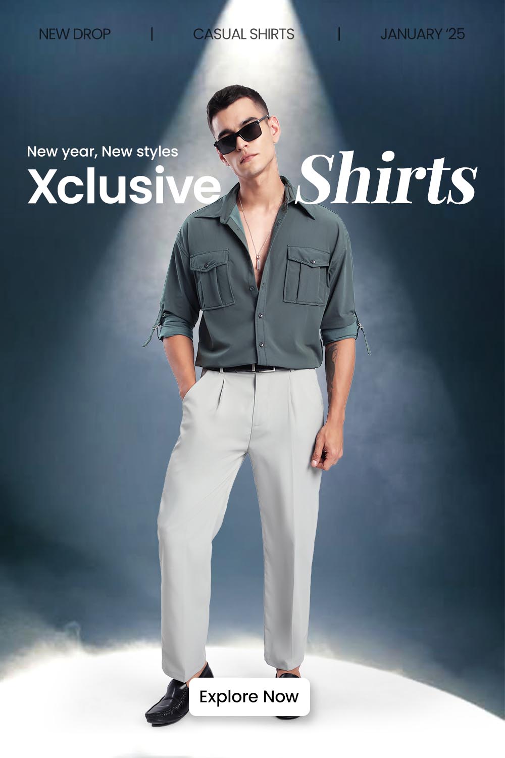 shop mens shirts online at Beyoung