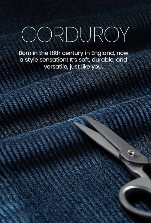 explore stylish and versatile corduroy fabric clothes at Beyoung
