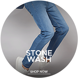 stone washed denim jeans