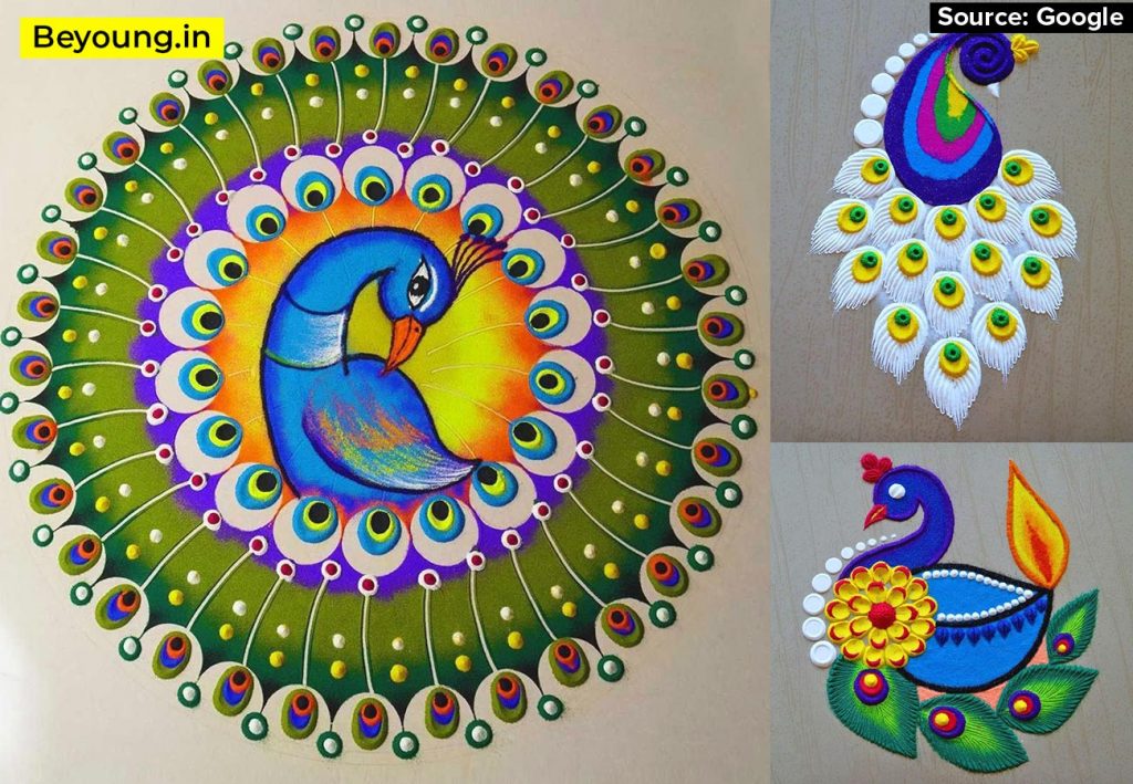 Free Hand Simple Rangoli Designs