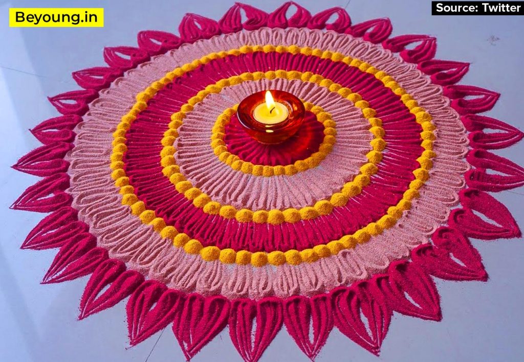 Swirl Rangoli Design