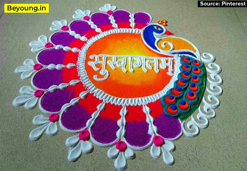 Simple Welcome Rangoli Design