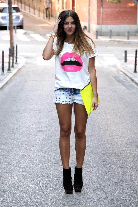 Blend Graphic T-shirts with cool Shorts