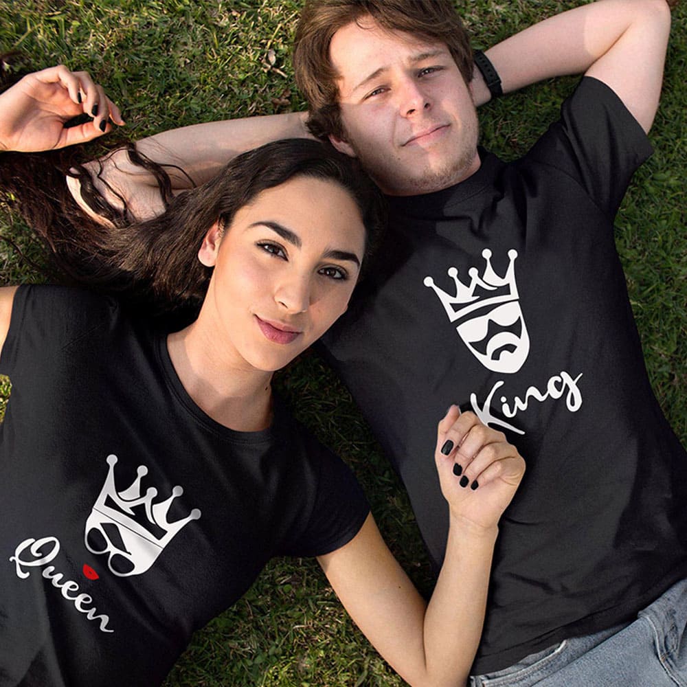 King Queen T-shirt - Buy King Queen Couple T Shirts Online - Beyoung