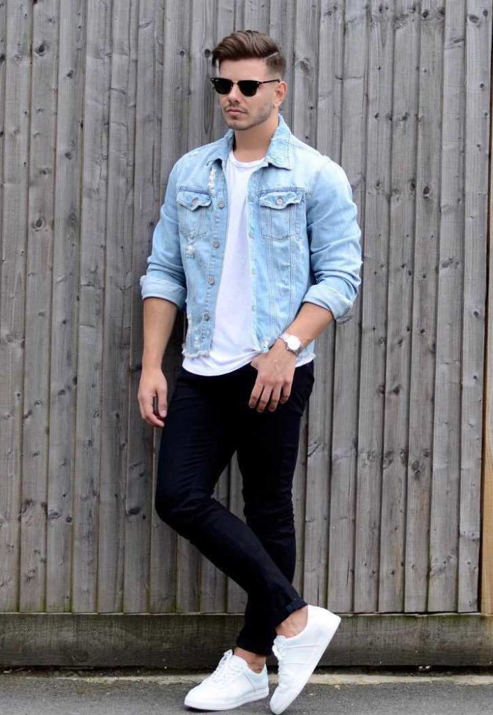 male denim shirt outfits