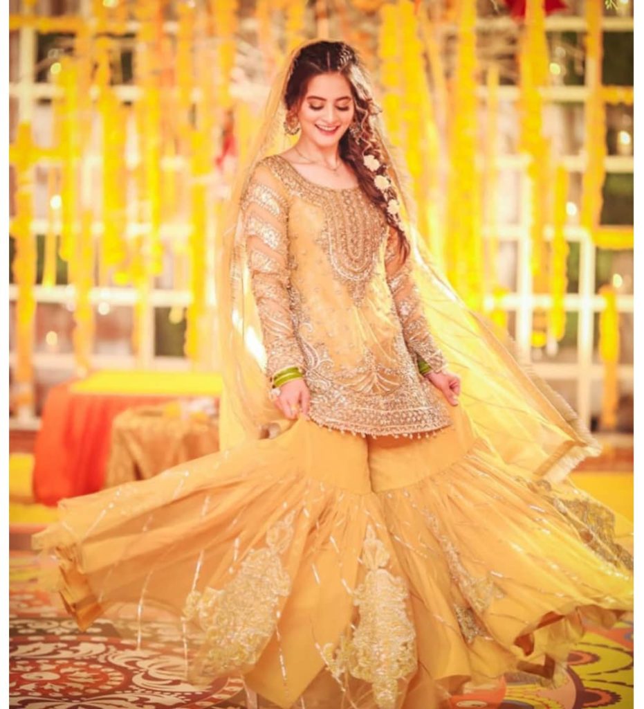 haldi dress for bride