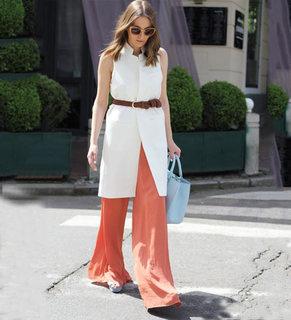 Preppy Girl Single-breasted Tops With Wide-leg Long Pants • Seoulinspired