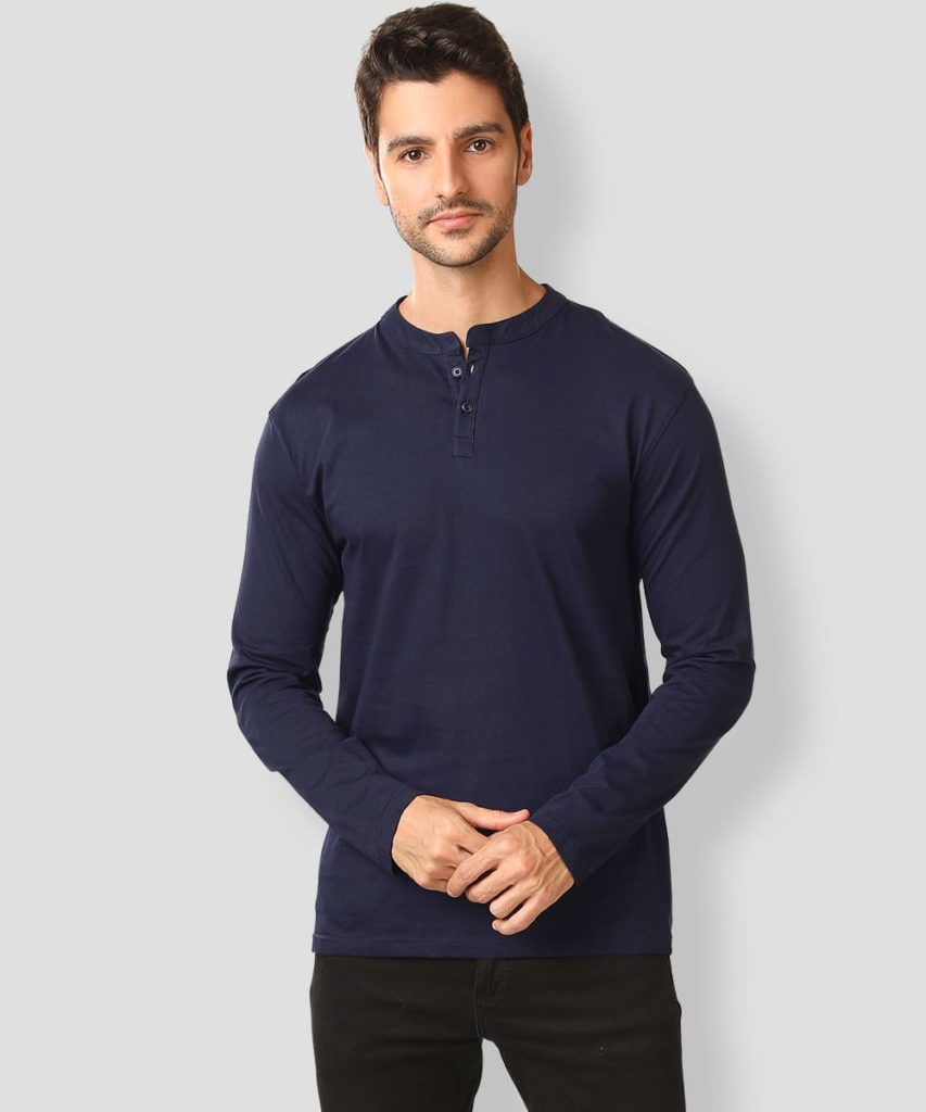 Henley Full Sleeve T Shirt Style