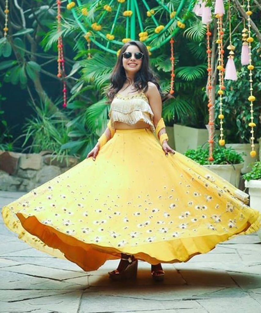 haldi dress for bride