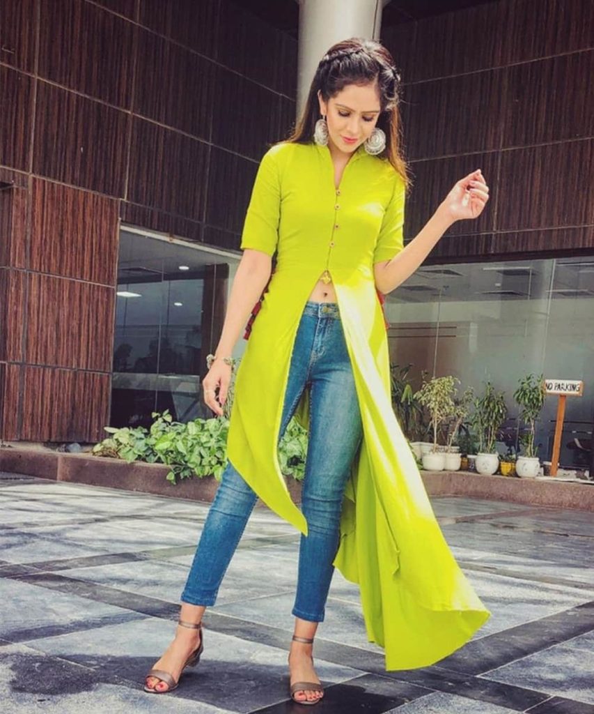 casual kurtis for jeans