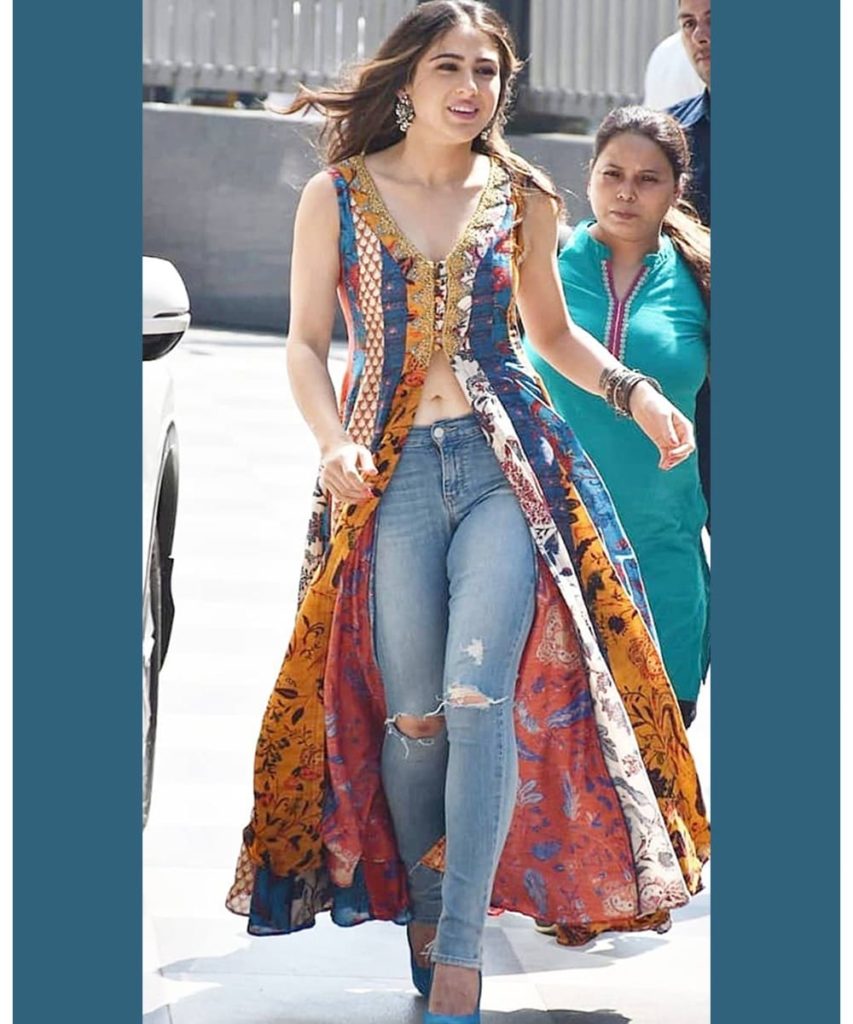 long kurtis to wear with jeans