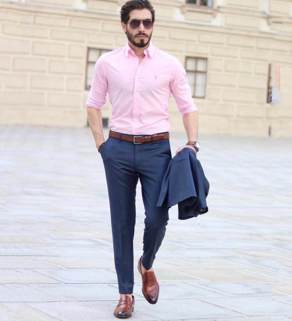 Best pants to wear with pink shirt  Pink Shirt Matching Pants  TiptopGents