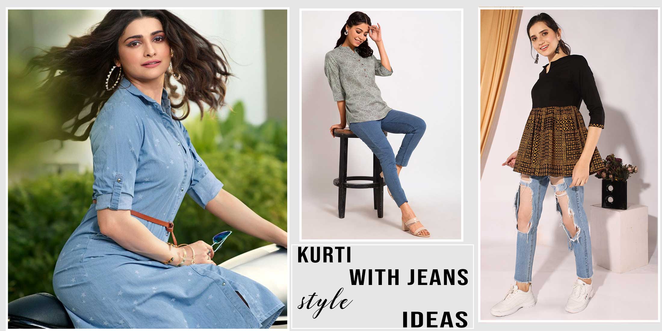tops and jeans combination