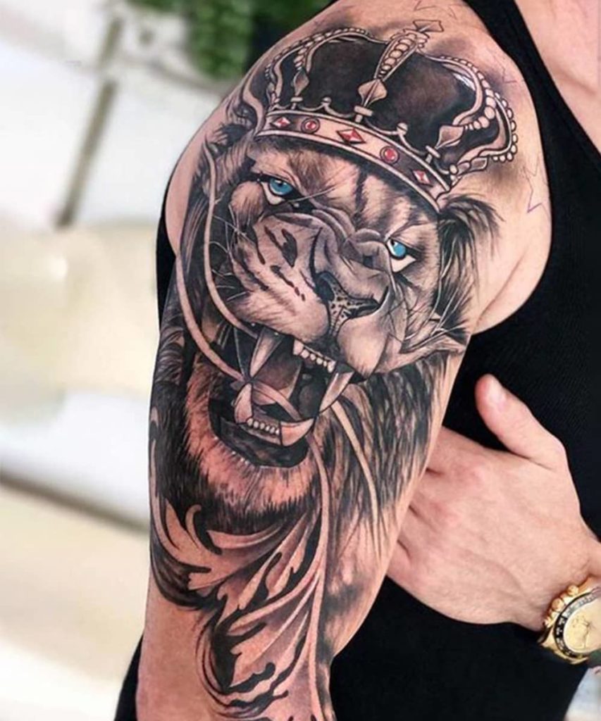 Small Lion Tattoo for Men 