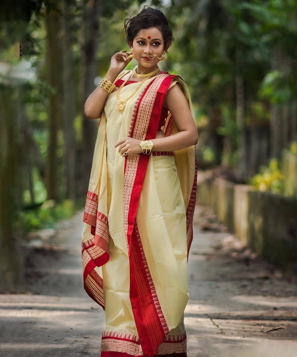folk style saree draping