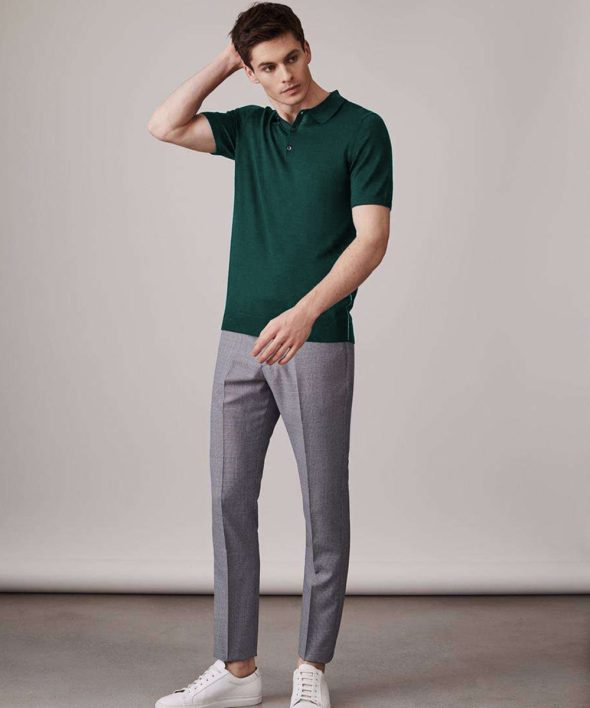 suit pants with polo