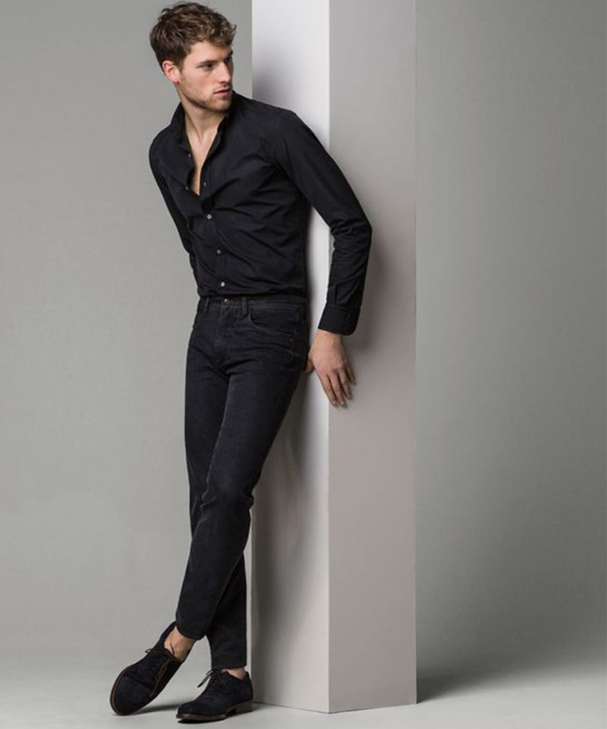Black Shirt Grey Trouser Combo For Men - Evilato-hangkhonggiare.com.vn