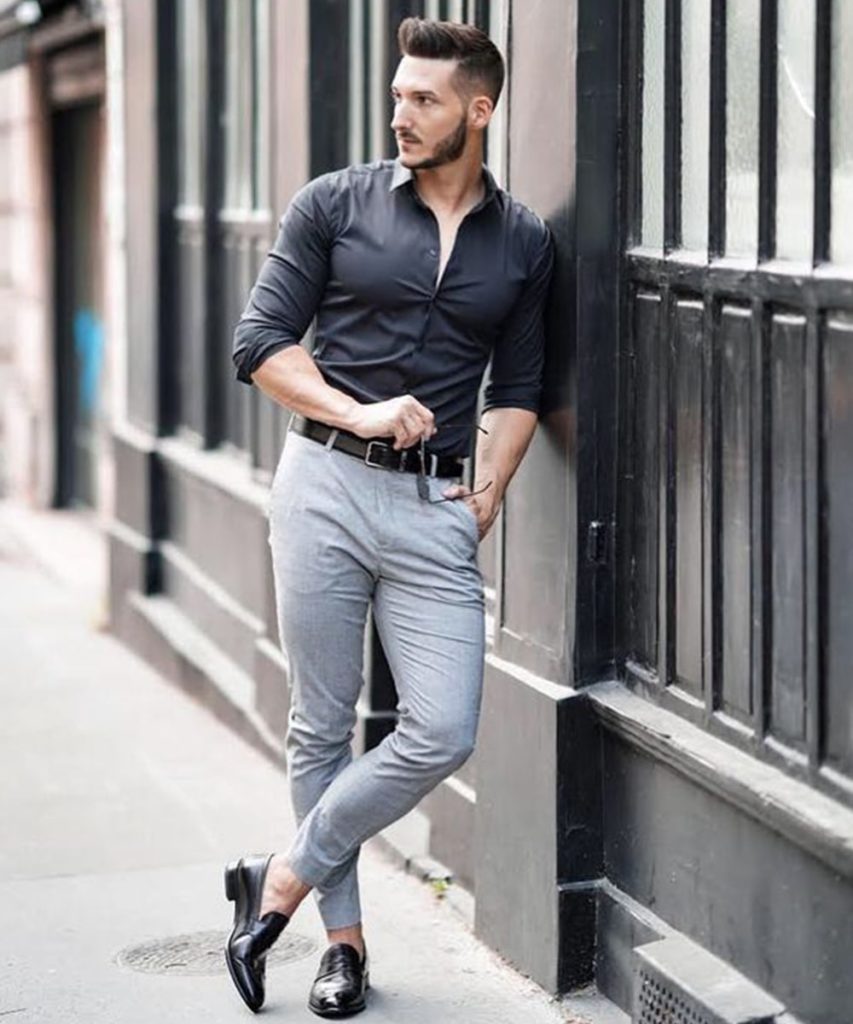 Brown shirt matching pant ideas. | Shirt outfit men, Blue pants men, Pants  outfit men