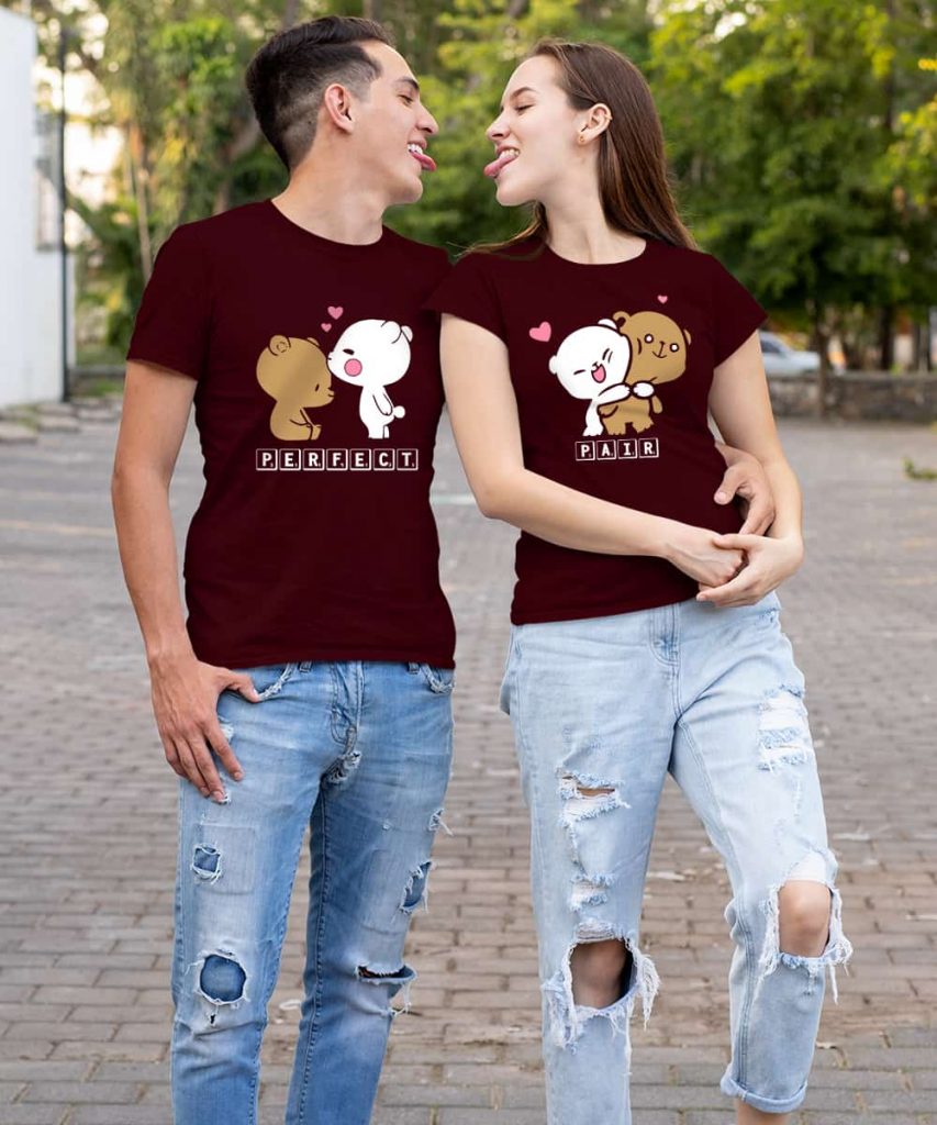 Couple Tshirts for Him and Her Love Casual Kawaii Couple Tshirts for Him and Her Funny for Him Shirt