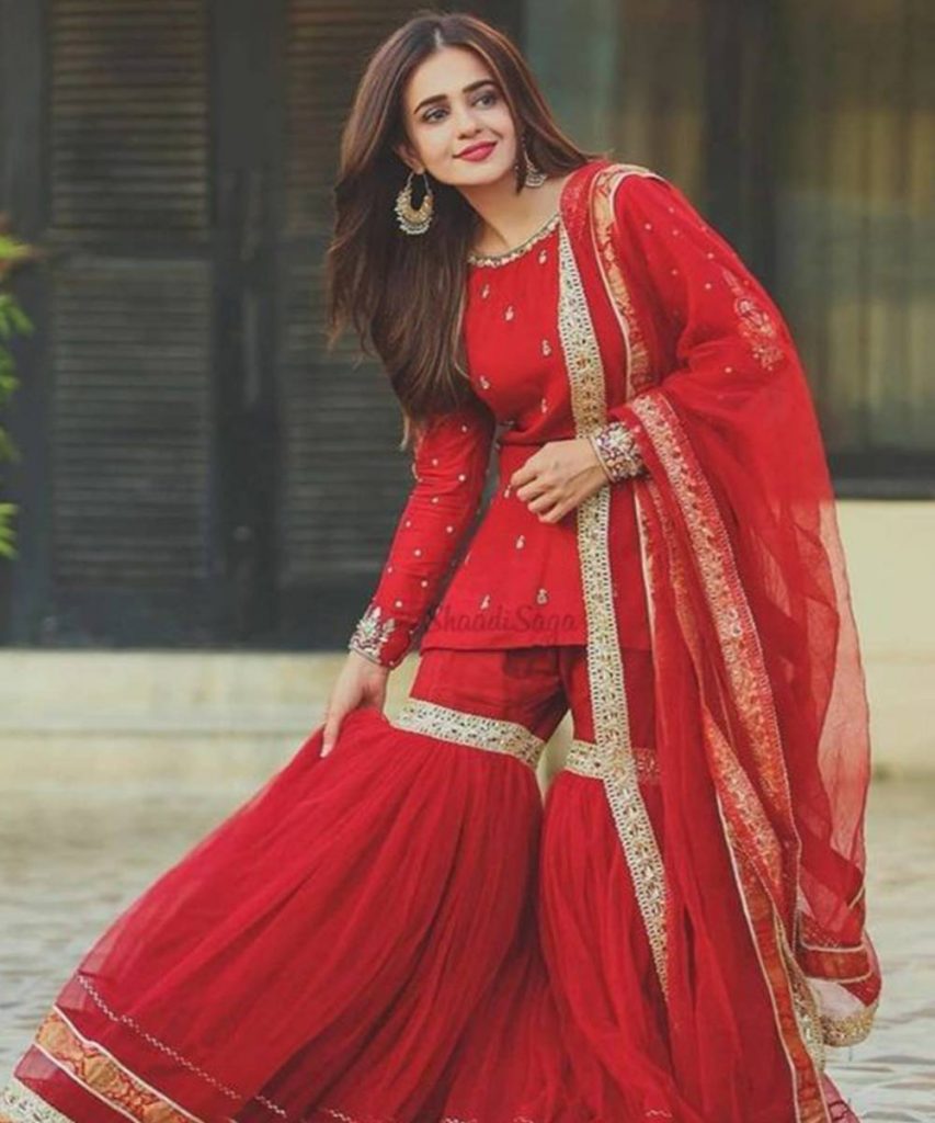 Punjabi sharara suit, Navratri Outfit Ideas