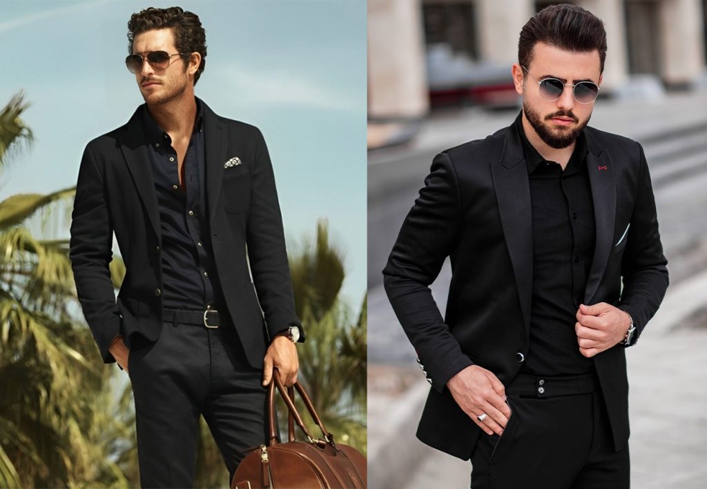 Black Blazer Combination for Wedding