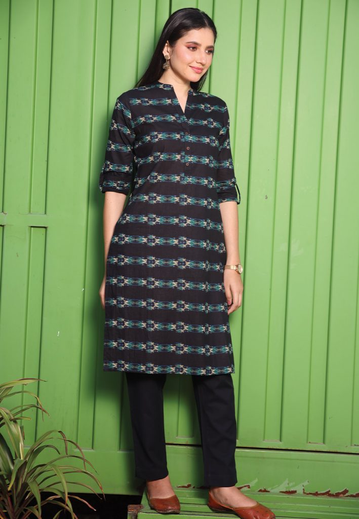 Different Types of Kurtis - Stand Patti collar Kurti