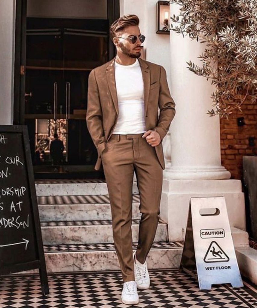 Brown Blazer and Cream Trousers work wear outfit for men  Best Fashion  Blog For Men  TheUnstitchdcom