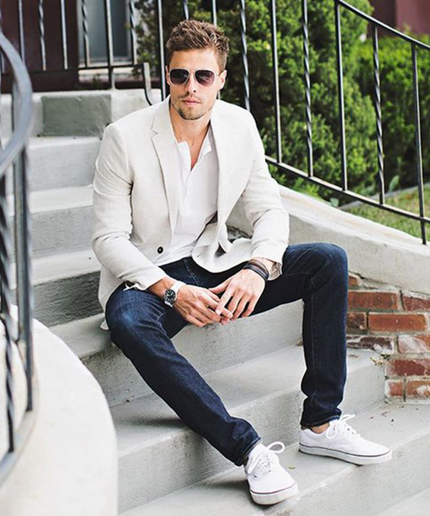 White Blazer Combination