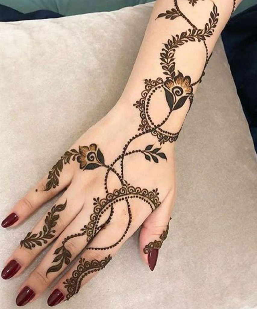 Feather Mehndi Tattoo Design For Women Wedding Design Temporary o Tatt –  Temporarytattoowala