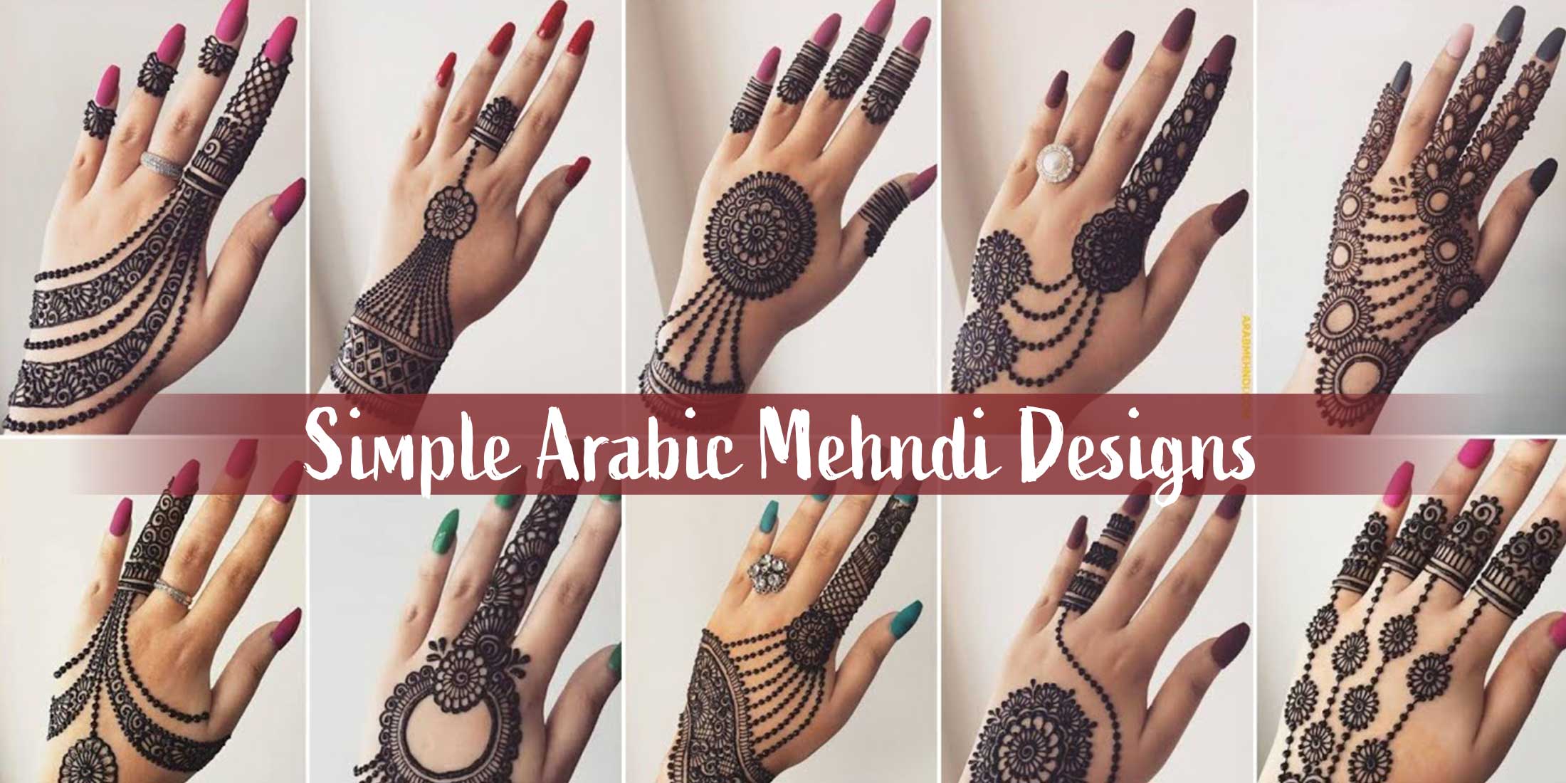 New Easy and Simple Arabic Henna design for hands ☆ Step By Step Tutorial -  YouTube