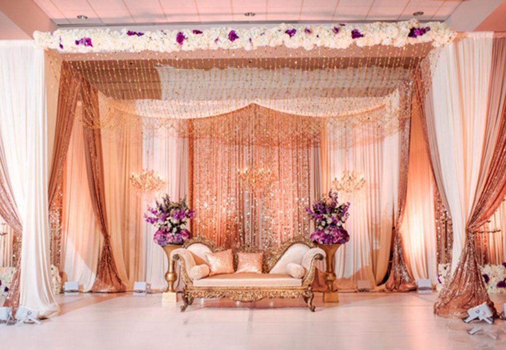 Draped Simple Wedding Stage