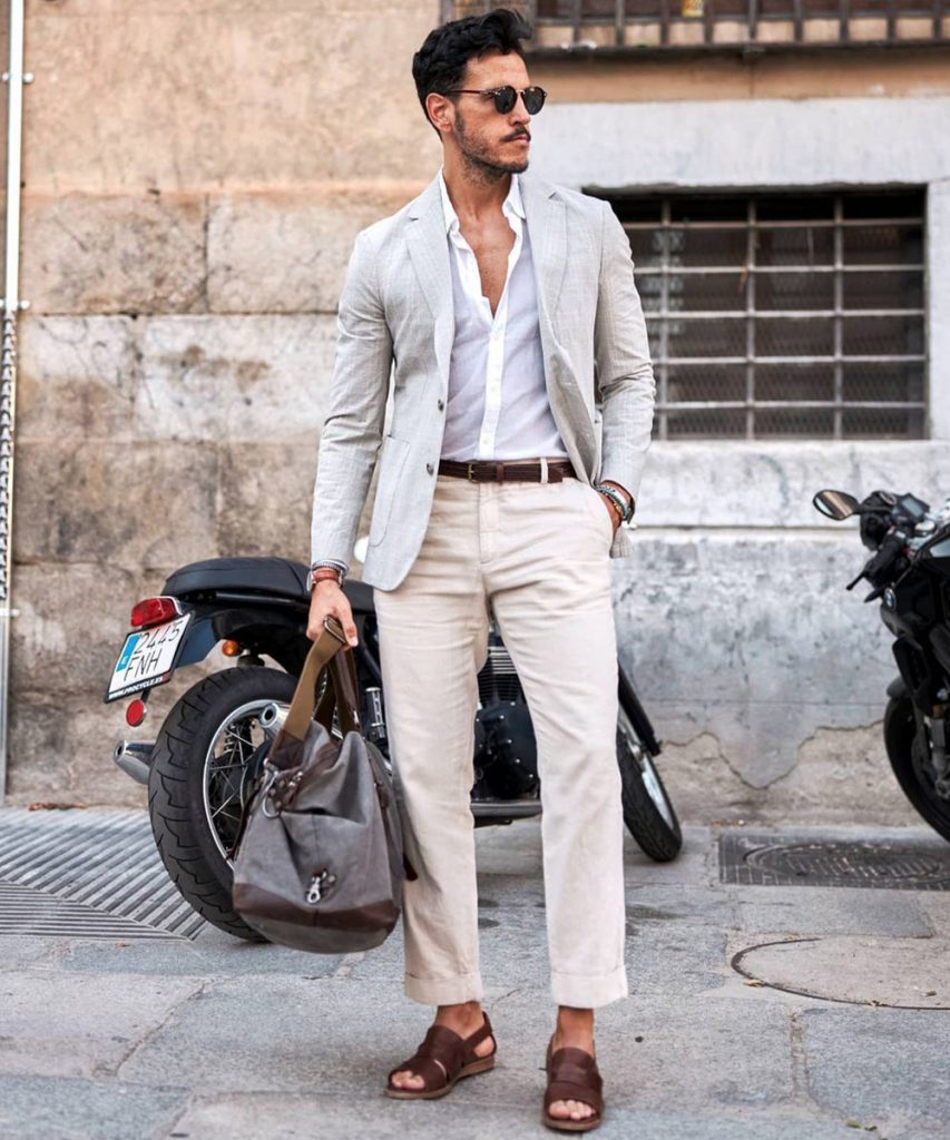 Grey Blazer Combination Chinos