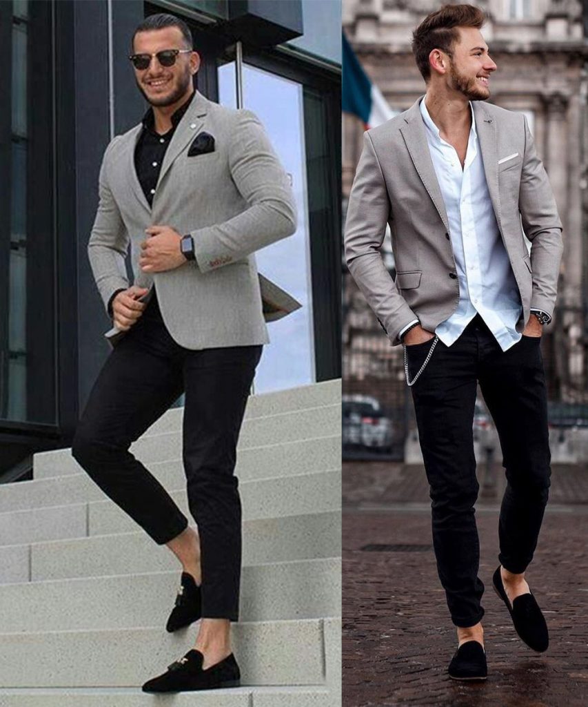 High Quality Charcoal Gray Blazer With Velvet Lapel Black Pants One Button  Men Suits For Wedding Groom Prom Formal Tuxedos Male - AliExpress