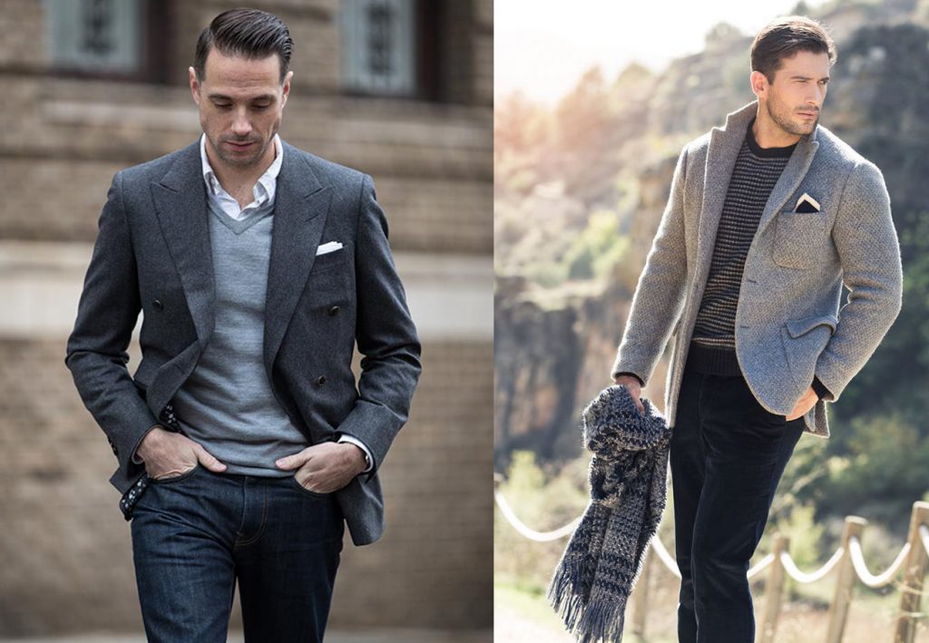 Grey Blazer Combination Sweater