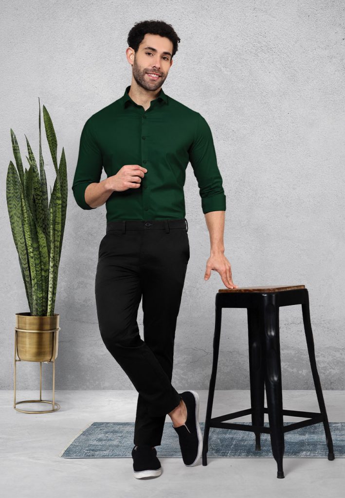 Dark Green Shirt Combination Pants