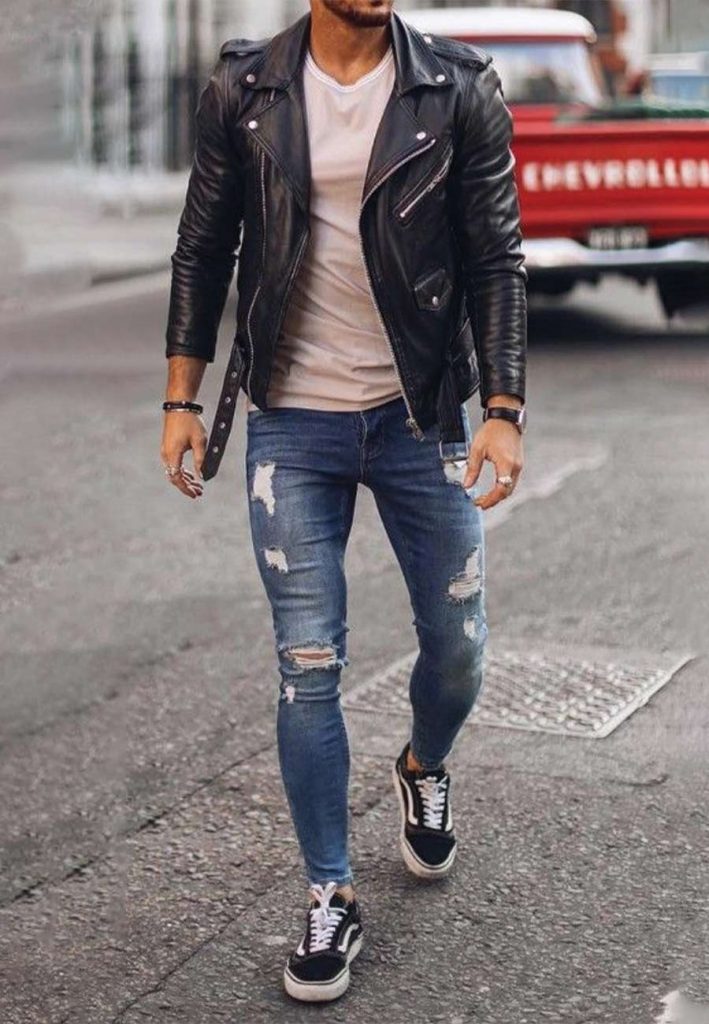 The New Rules Of Double Denim | FashionBeans | Leather jacket outfit men,  Jean jacket outfits men, Blue denim jacket